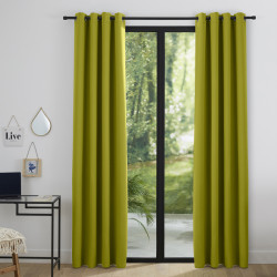 Lot de 2 rideaux occultant anis 140 x 260 cm