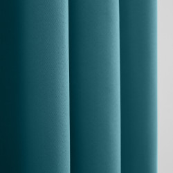 Lot de 2 rideaux occultant turquoise 140 x 260 cm