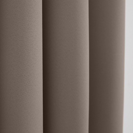 Lot de 2 rideaux occultant taupe foncé 140 x 260 cm