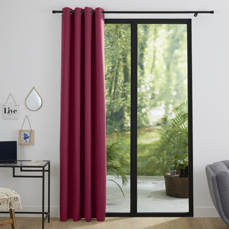 Rideau occultant bordeaux 140 x 260 cm