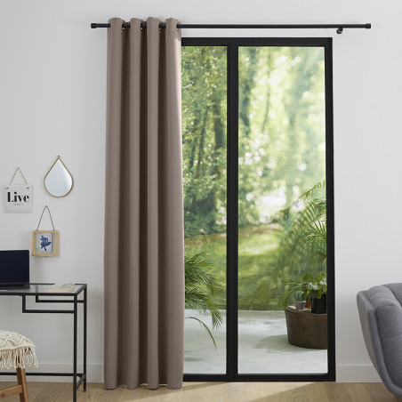 Rideau occultant taupe foncé 140 x 260 cm