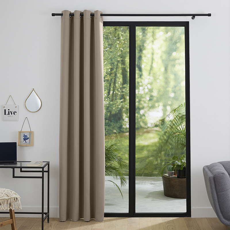 Rideau occultant taupe clair 140 x 260 cm