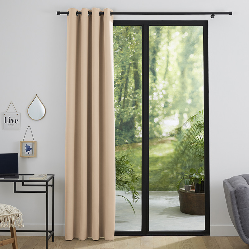 Rideau occultant beige 140 x 260 cm