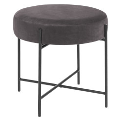 Tabouret velours cosy et polyvalent "Arty" Atmosphera