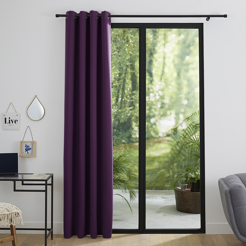 Rideau occultant prune 140 x 260 cm
