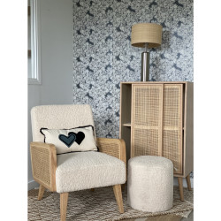 Meuble 2 portes rotin tissé naturel cannage Opjet