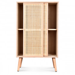 Meuble 2 portes rotin tissé naturel cannage Opjet