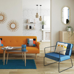 Meuble 2 portes rotin tissé naturel cannage Opjet