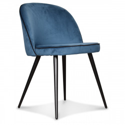 Chaise en velours gansé...