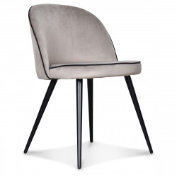 Chaise en velours gansé "Palace" Opjet