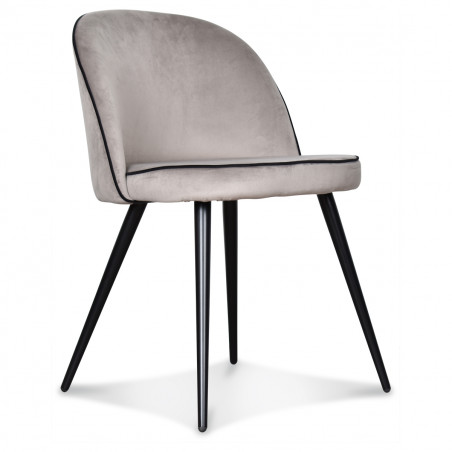 Chaise en velours gansé "Palace" Opjet