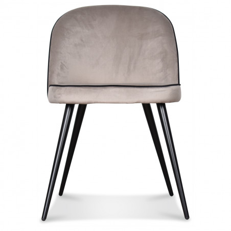 Chaise en velours gansé "Palace" Opjet