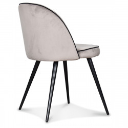Chaise en velours gansé "Palace" Opjet