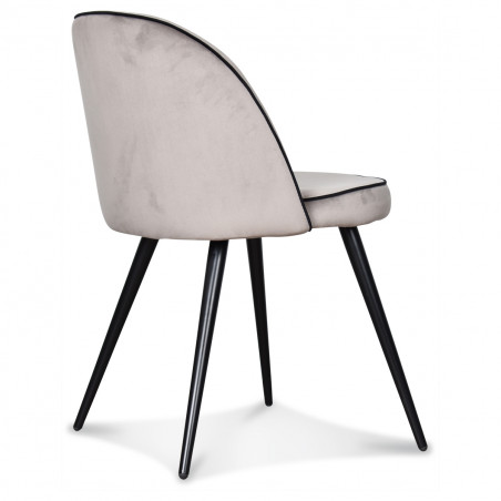 Chaise en velours gansé "Palace" Opjet