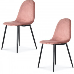 Lot de 2 chaises en velours...