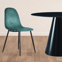 Lot de 2 chaises en velours "Josef" Opjet