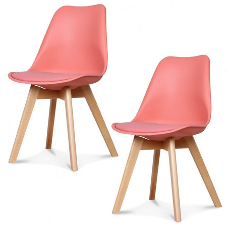 Lot de 2 chaises style scandinave "Oslo" Opjet