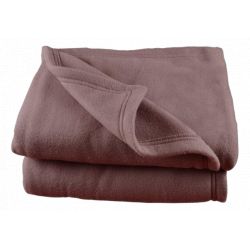 Couverture polaire  180 x 220 cm chocolat