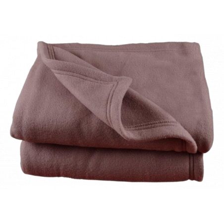 Couverture polaire  180 x 220 cm chocolat