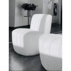 Fauteuil "Eve Doudou" imitation fourrure naturel Opjet