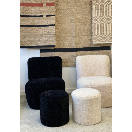 Fauteuil "Eve Doudou" imitation fourrure naturel Opjet
