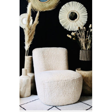 Fauteuil "Eve Doudou" imitation fourrure naturel Opjet