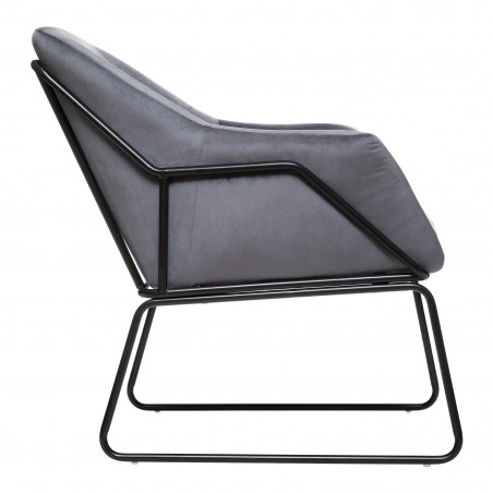 Fauteuil en Velours "Chet" Atmosphera