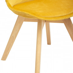 Lot de 2 chaises en velours style scandinave "Helsinki" Atmosphera