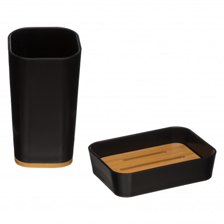 Accessoirs Porte savon + Gobelet "Natureo" Atmosphéra