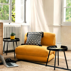 Lot de 2 tables à café "Arty", cannage rotin Atmosphera