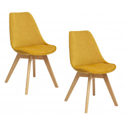 Lot de 2 chaises en velours...