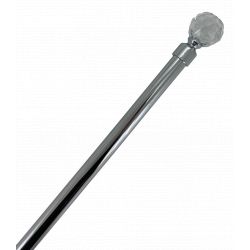 Tringle métal brossé ou chromé 120 à 210 cm avec enbouts déco Atmosphera