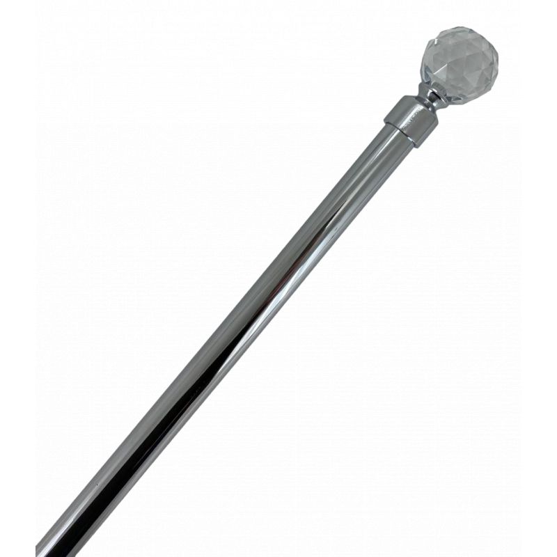 Tringle métal brossé ou chromé 120 à 210 cm avec enbouts déco Atmosphera
