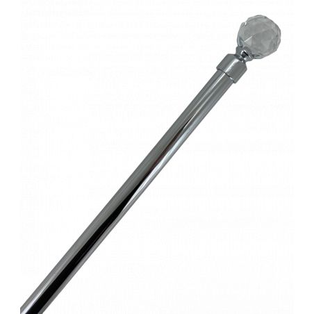 Tringle métal brossé ou chromé 120 à 210 cm avec enbouts déco Atmosphera