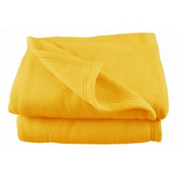 Couverture polaire  240 x 260 cm jonquille "Grande largeur"