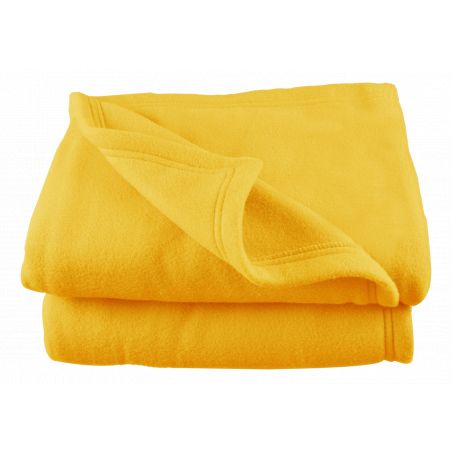 Couverture polaire  240 x 260 cm jonquille "Grande largeur"