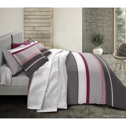 Pack complet Twixt Vin housse de couette pour lit 160 x 200 cm 100% coton / 57 fils/cm²