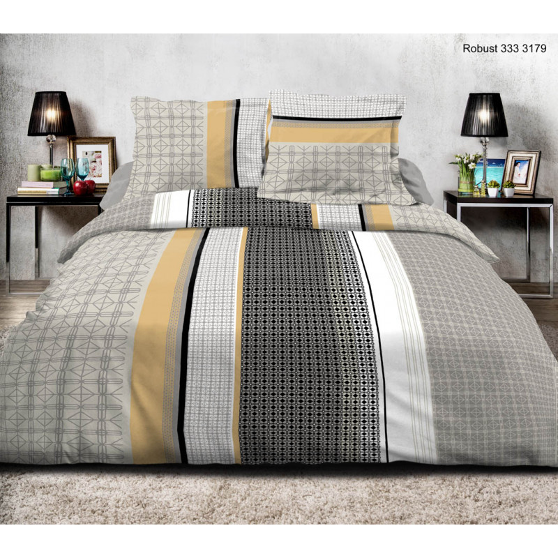 Pack complet Robust Gold housse de couette pour lit 180 x 200 cm "King size" 100% coton / 57 fils/cm²
