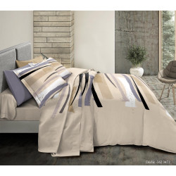 Parure de couette Declic Naturel pour lit 90 x 190 cm 100% coton / 57 fils/cm²