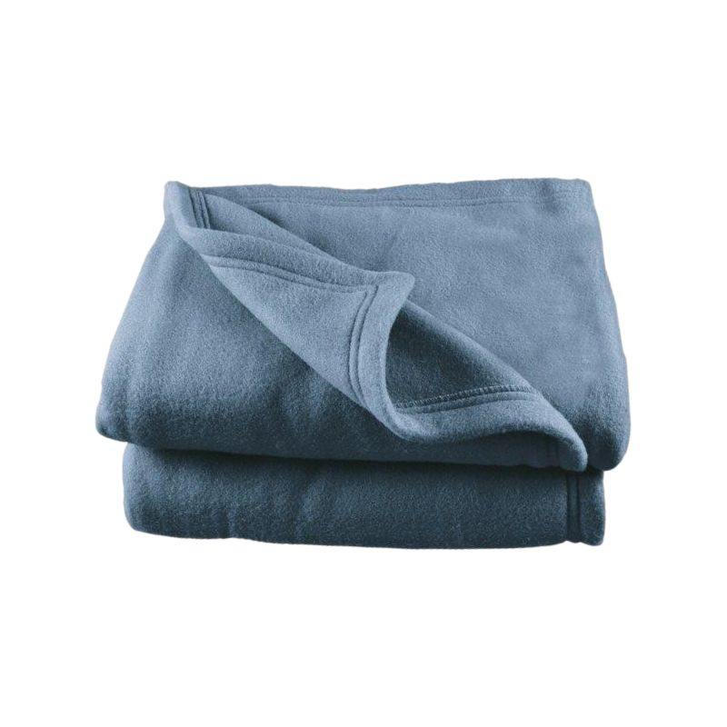 Couverture polaire  240 x 260 cm "Grande largeur" myosotis
