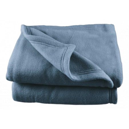 Couverture polaire  240 x 260 cm "Grande largeur" myosotis
