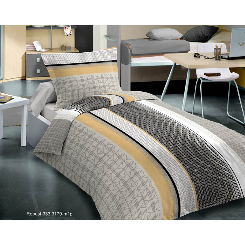 Parure de couette Robust Gold pour lit 90 x 190 cm 100% coton / 57 fils/cm²