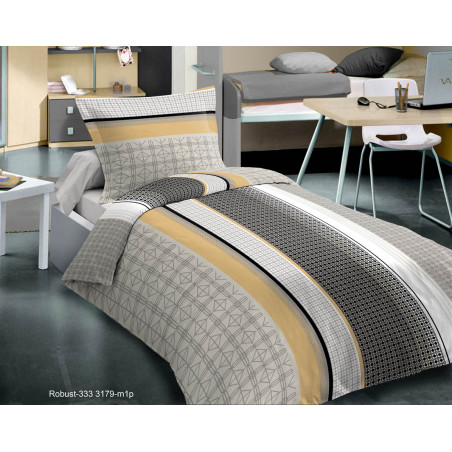 Parure de couette Robust Gold pour lit 90 x 190 cm 100% coton / 57 fils/cm²