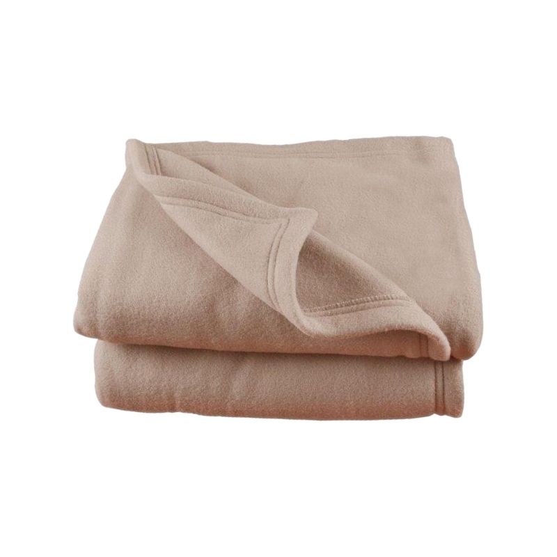 Couverture polaire  240 x 260 cm sable "Grande largeur"