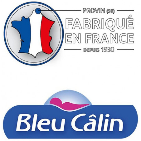 Lot de 2 oreillers Hotelier à bouillir Hygiafil 60 x 60 cm "Bleu Calin"
