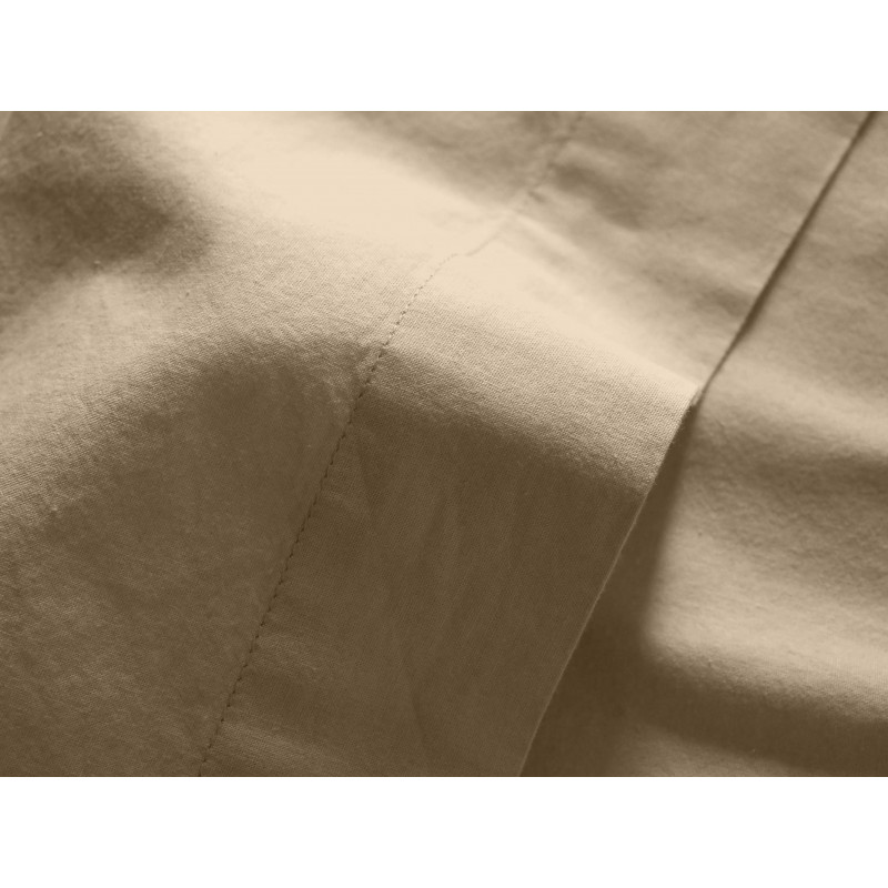 Drap plat Palace pur coton teint lavé, 63 fils/cm² Vent du sud