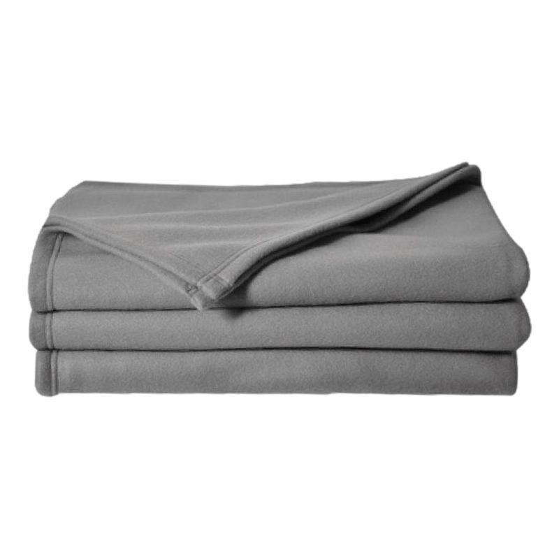 Couverture polaire 150 x 220 cm acier