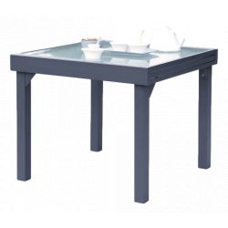Salon de jardin Ensemble Modulo T 4 / 8 + F 4 + C 4 Full Verre Gris Anthracite Wilsa Garden