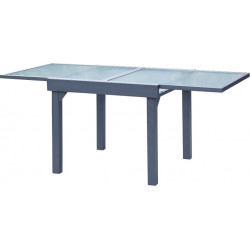Salon de jardin Ensemble Modulo T 4 / 8  + F 4 Full Verre Gris Anthracite Wilsa Garden