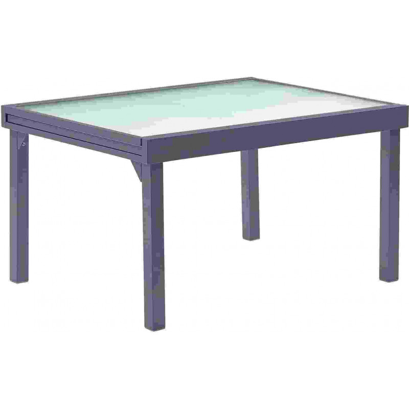 Table de jardin Modulo T 6/10 Full Verre Gris Anthracite Wilsa Garden
